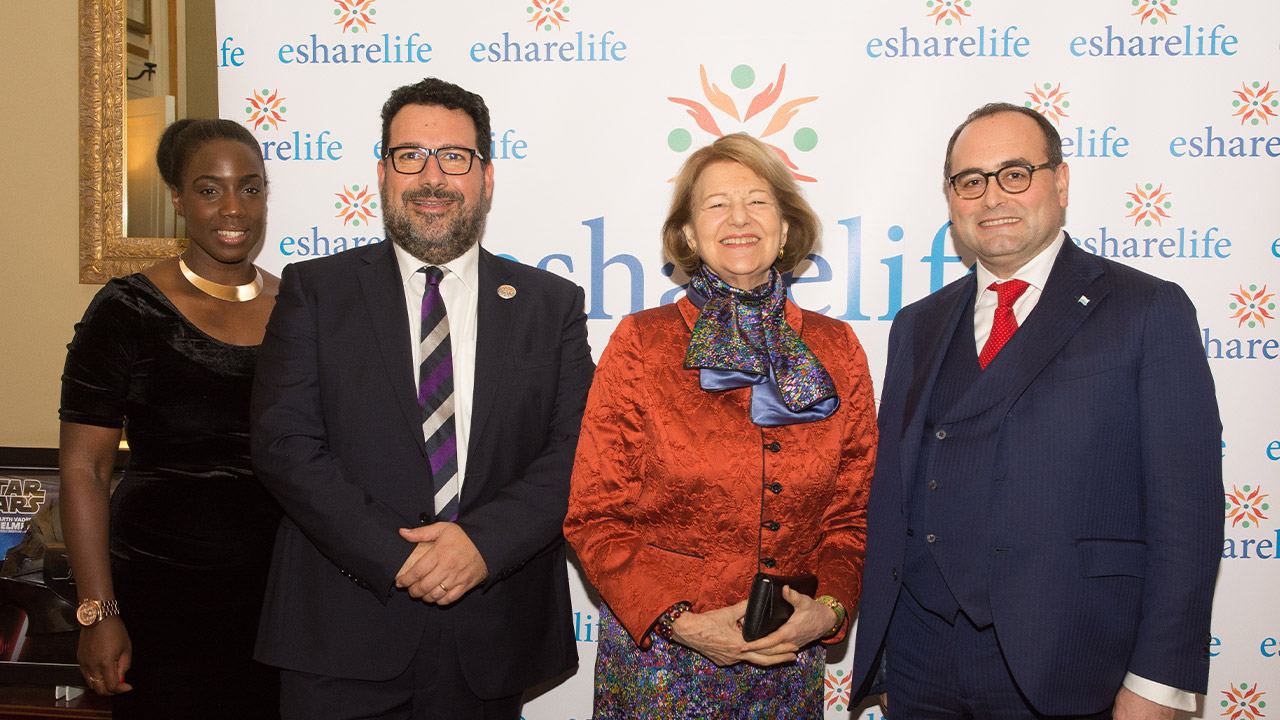 Baroness Emma Nicholson Esharelife Patron at the Esharelife Annual Christmas Gala 2019