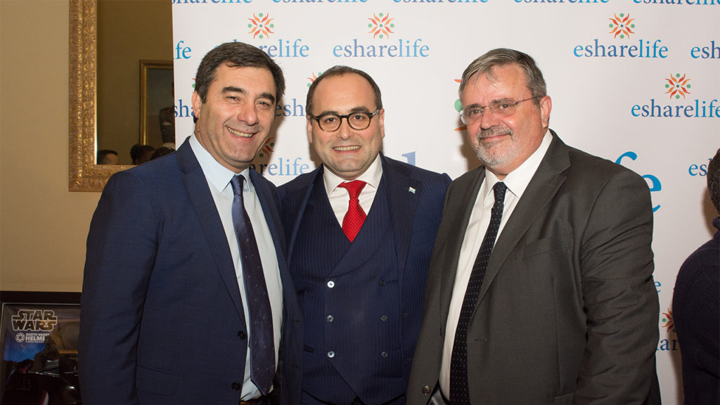 Esharelife-Gala-Dinner-2019- Past Projects, Joe Ricotta, Paolo Francesco Capone, Maurizio Bragagni