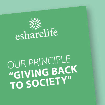 Esharelife Principle - Ou principle is giving back to-society