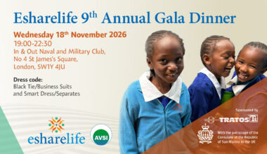 Esharelife Foundation Announces Its 9th Annual Gala Dinner in Support of AVSI Kenya.
